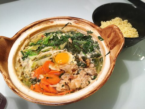 寒い夜には辛ラーメンで節約お鍋！